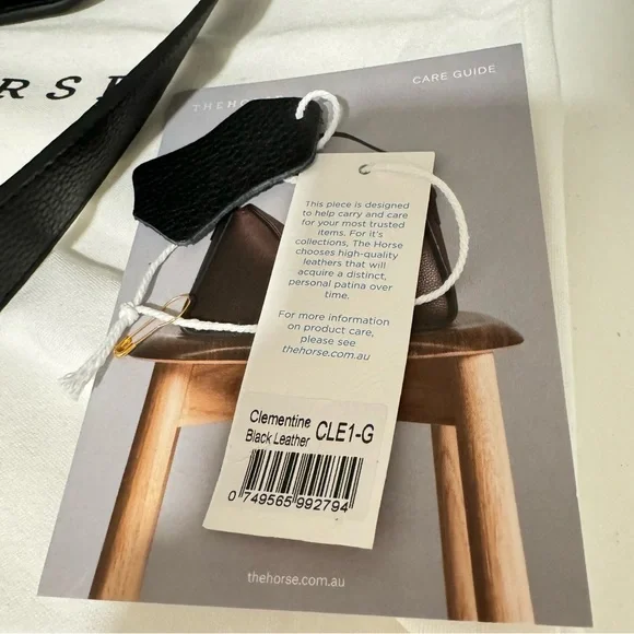 The Horse Clementine Bag Black Pebbled with Gold Hardware - Picture 12 of 14